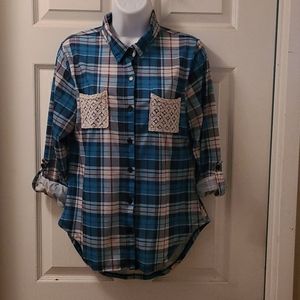 Jonathan Martin shirt blue plaid